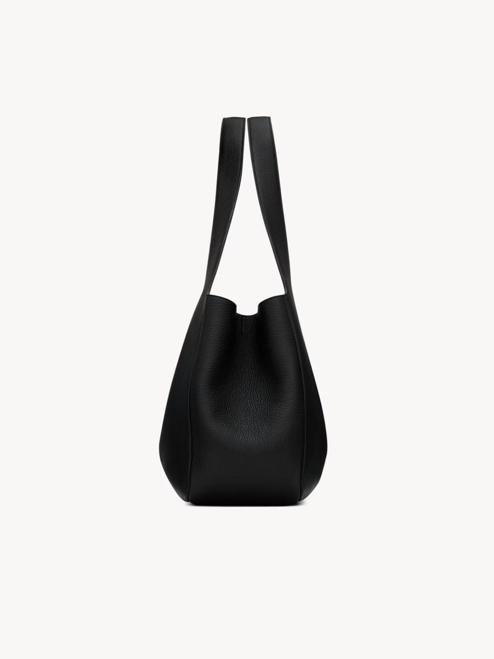 Saint Laurent Black Leather Tote with Gold YSL Emblem - Picture 12 of 12